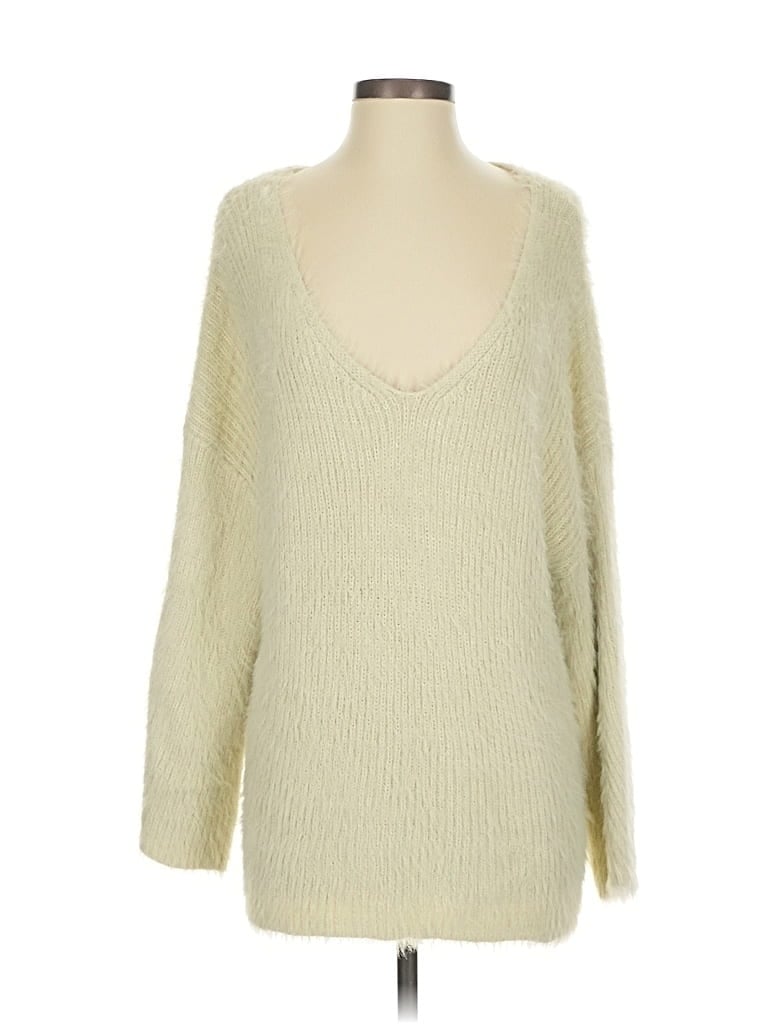 Pre-owned Kimchi Blue Pullover Sweater In White