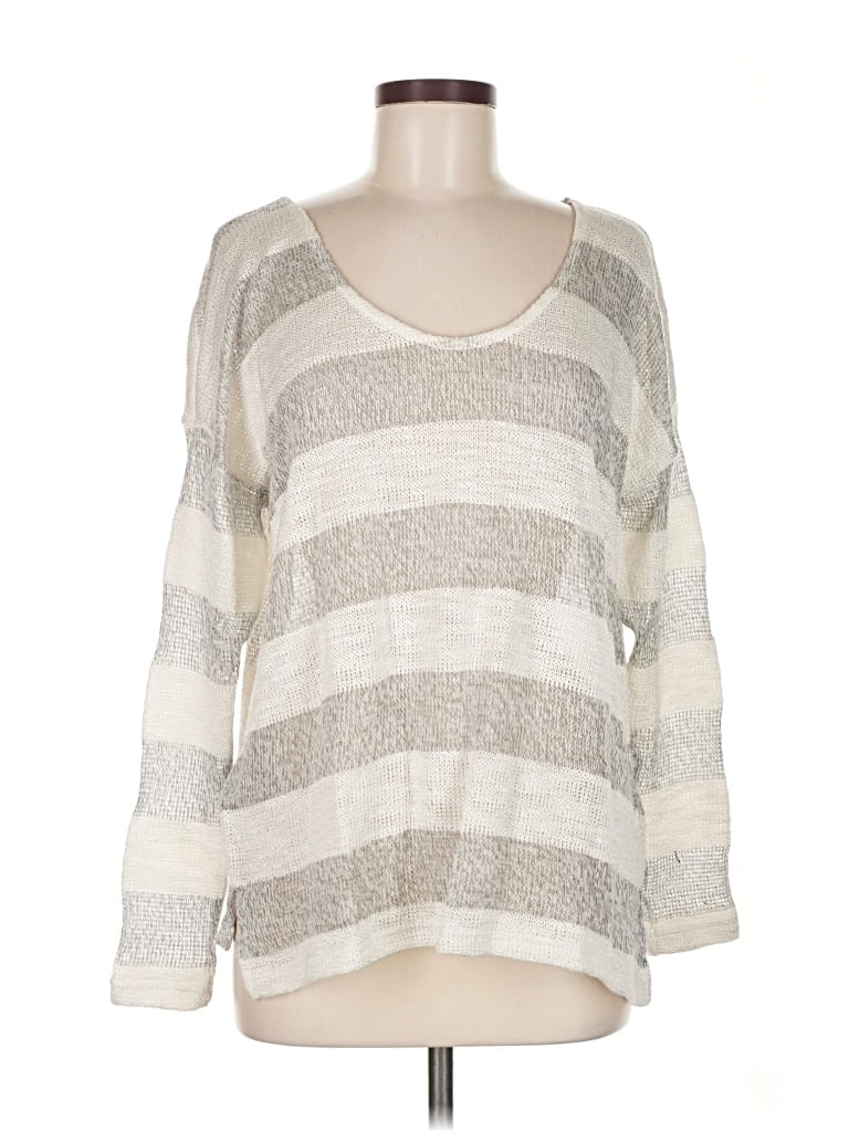 ASOS DESIGN Pre-owned 3/4 Sleeve Top Ivory Scoop Neck Tops In White