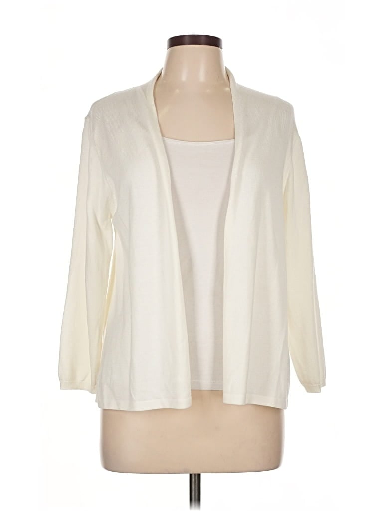 Pre-owned Sara Campbell Cardigan Sweater In White