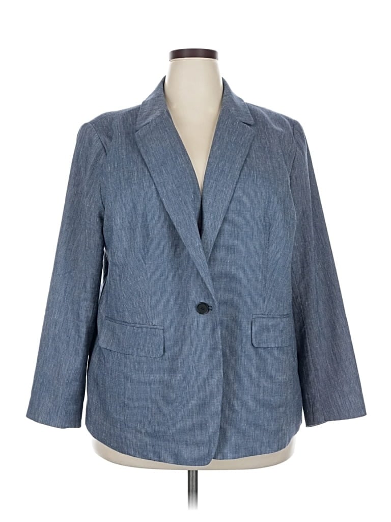 Pre-owned Ann Taylor Loft Blazer Jacket In Blue