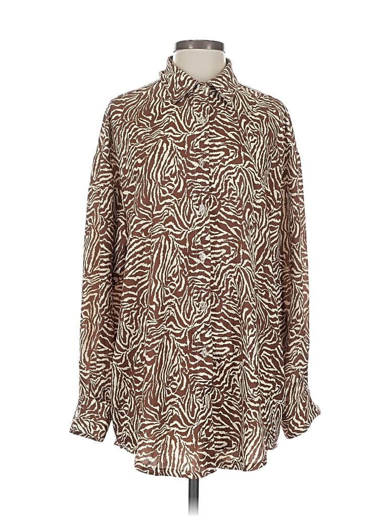 RESA Pre-owned Long Sleeve Blouse In Brown