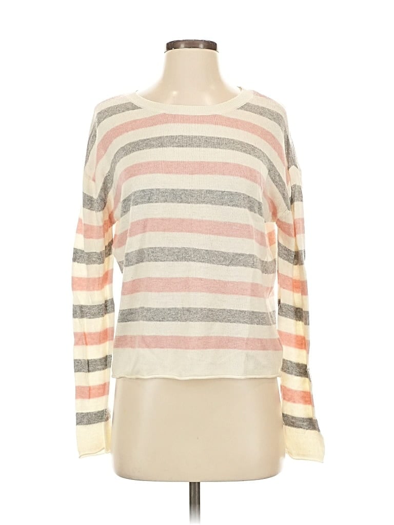 Pre-owned Velvet Pullover Sweater In White