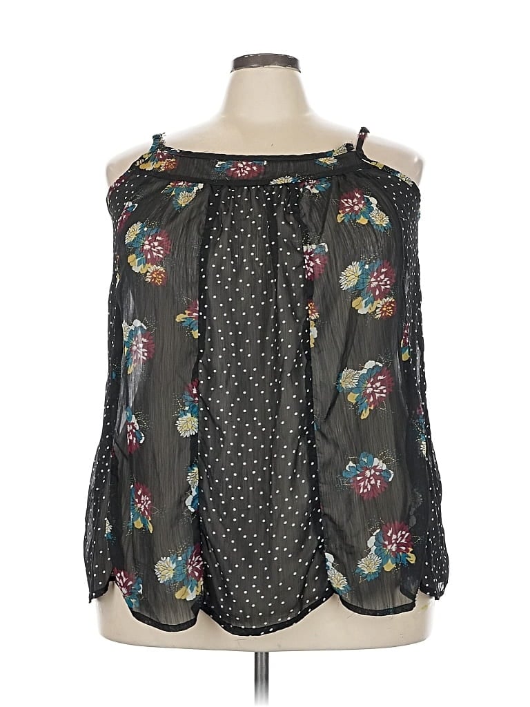 Pre-owned Torrid 3/4 Sleeve Blouse In Black
