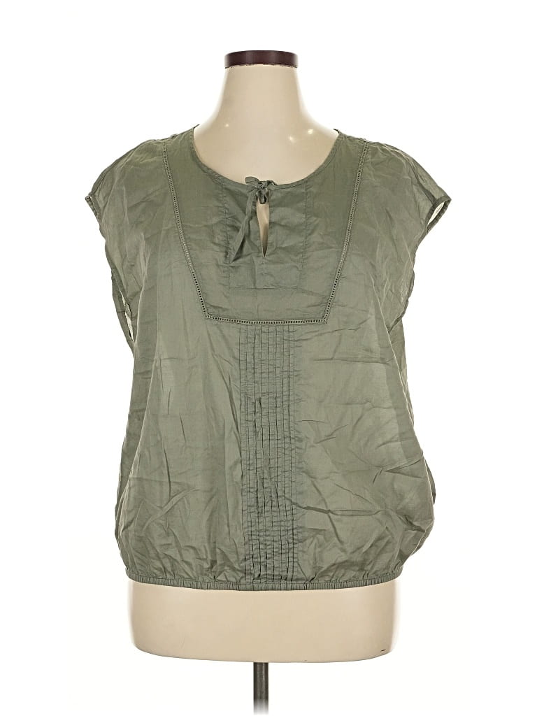 Pre-owned Gap Outlet Sleeveless Blouse In Green