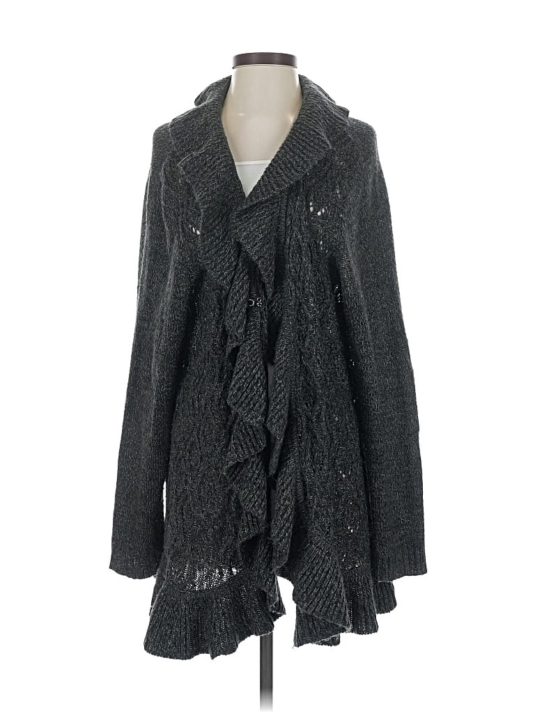 Pre-owned Karen Scott Cardigan Sweater In Gray