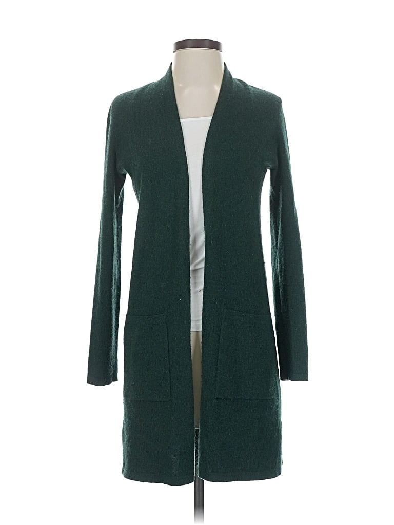 Pre-owned Eileen Fisher Cashmere Cardigan Sweater In Green