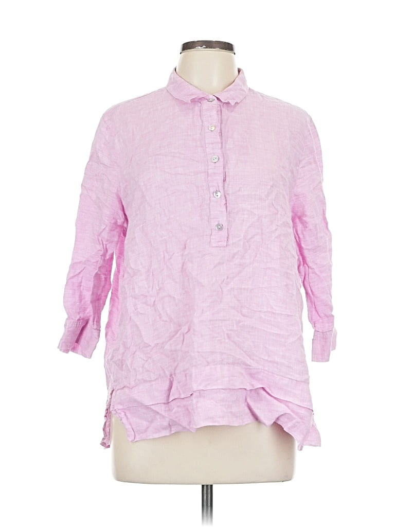 Click to view more detailed imagery on our partner's website Pre-owned Jjill 3/4 Sleeve Blouse In Pink
