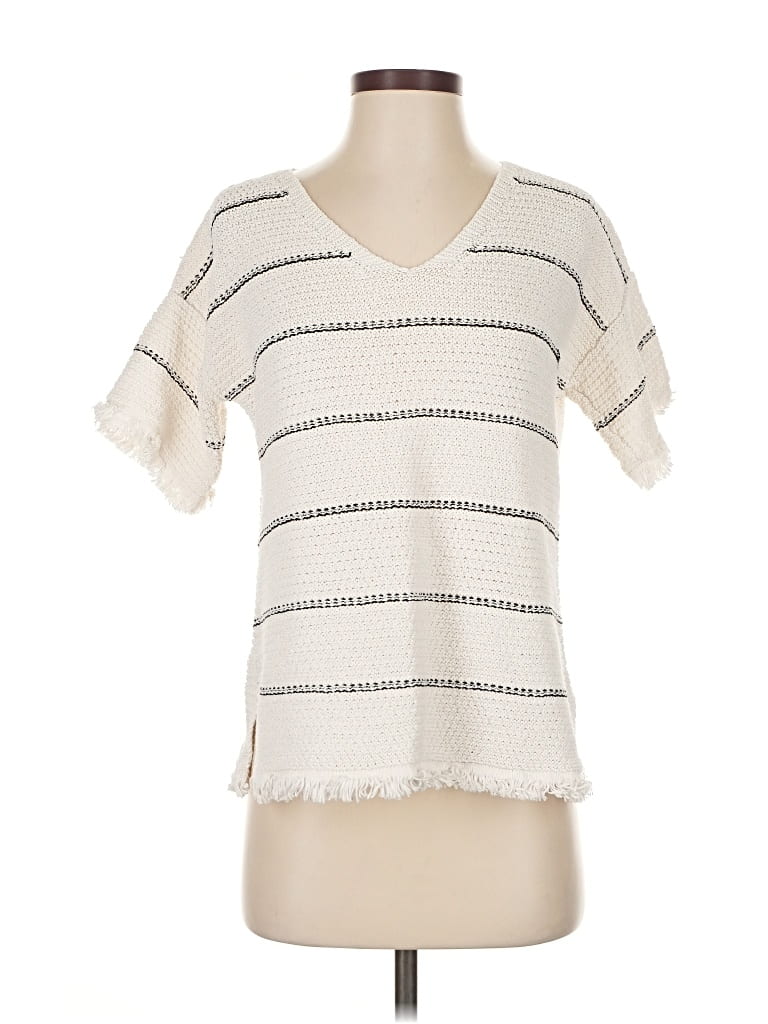 Pre-owned Lou & Grey Cardigan Sweater In White