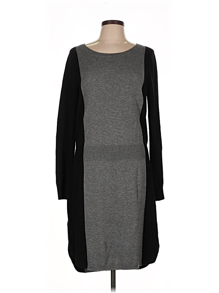 Pre-owned Ann Taylor Loft Casual Dress In Gray