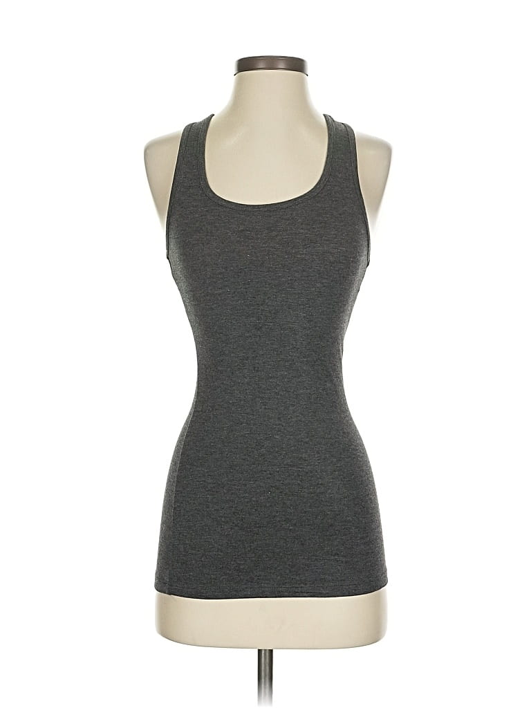 Pre-owned Zenana Outfitters Tank Top Gray Halter Neckline Tops