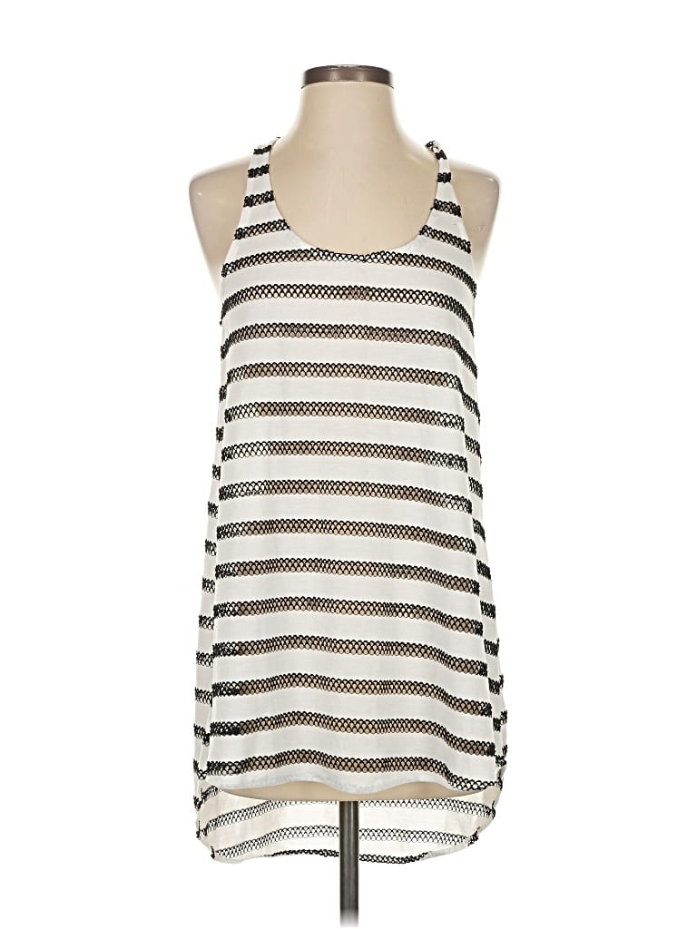 Pre-owned Steve Madden Tank Top Ivory Halter Neckline Tops In White