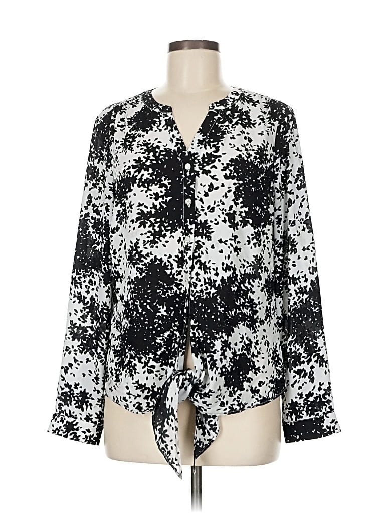 Pre-owned Talbots Long Sleeve Blouse In Black