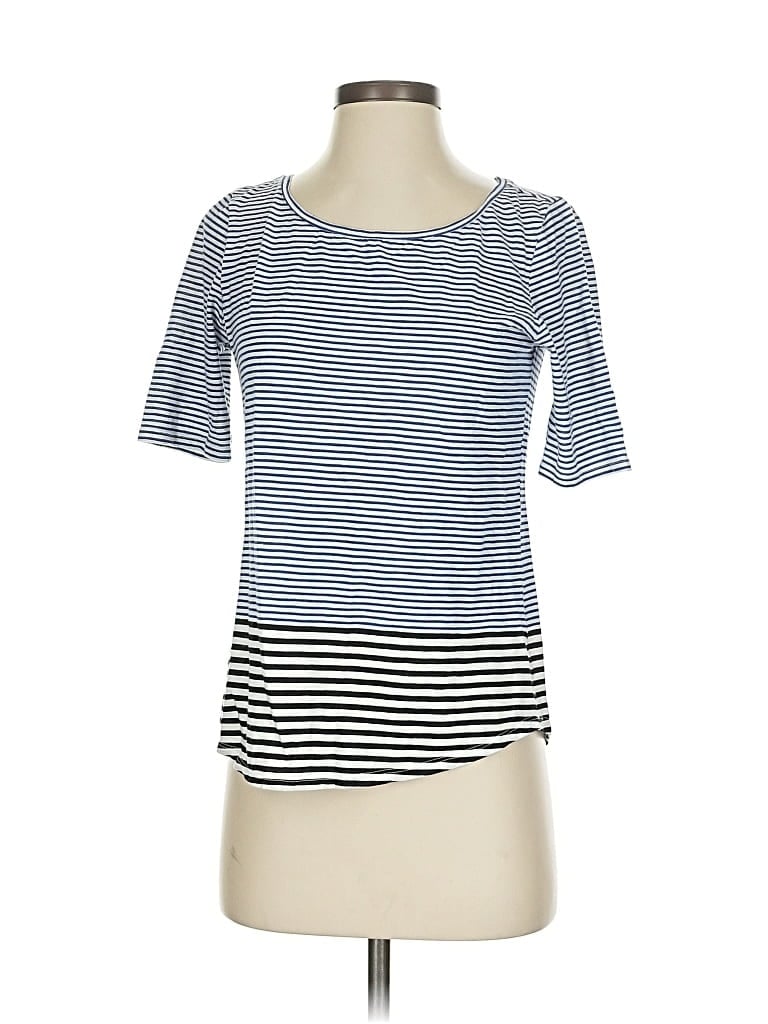 Pre-owned Ann Taylor Loft Short Sleeve T-shirt In Blue