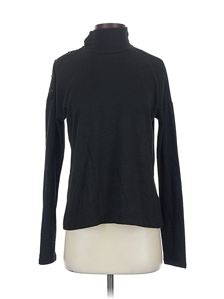 Pre-owned Paige Long Sleeve Top Black Turtleneck Tops
