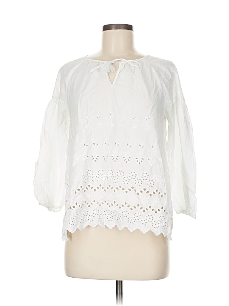 Click to view more detailed imagery on our partner's website Pre-owned Madewell 3/4 Sleeve Blouse In White