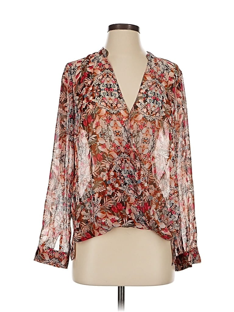 Pre-owned Bcbgeneration Long Sleeve Blouse In Red