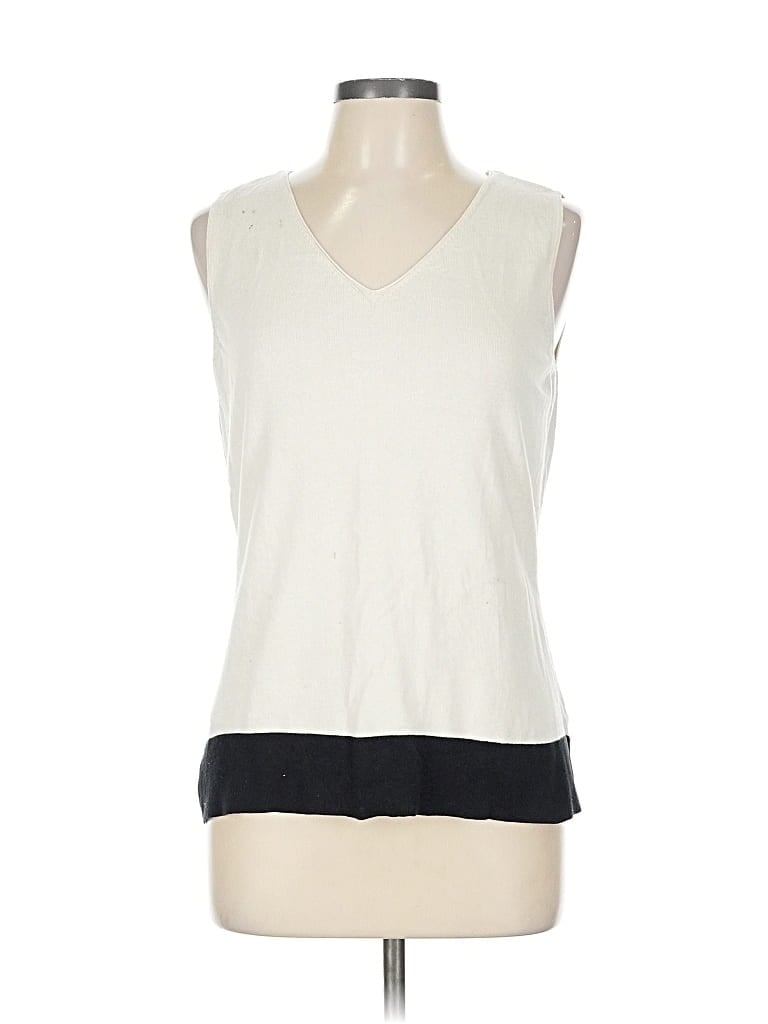 Pre-owned Talbots Sweater Vest In White