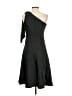 Ann Taylor 100% Polyester Solid Black Cocktail Dress Size 2 - photo 2
