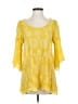 Esley 100% Rayon Yellow 3/4 Sleeve Blouse Size S - photo 1