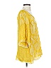 Esley 100% Rayon Yellow 3/4 Sleeve Blouse Size S - photo 4