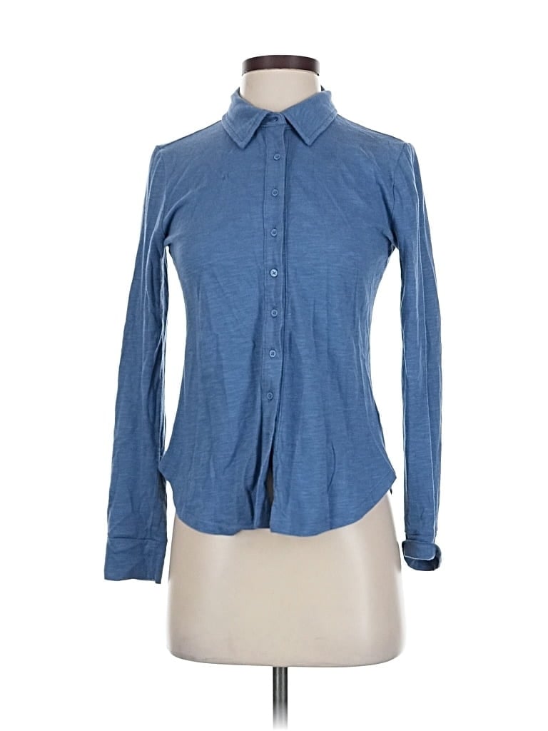 Pre-owned Gap Long Sleeve Button Down Shirt In Blue