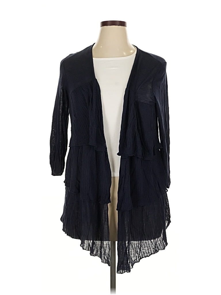 Pre-owned Halogen Cardigan Sweater In Blue
