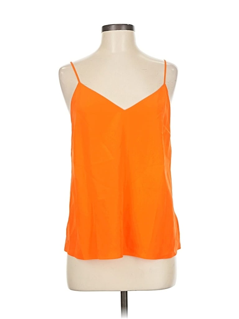 Pre-owned Rag & Bone Sleeveless Silk Top Orange Halter Neckline Tops