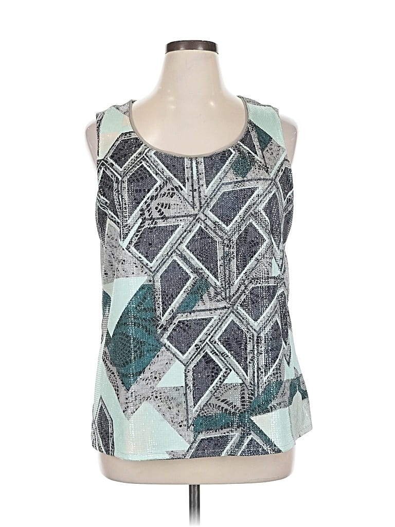 Pre-owned Coldwater Creek Sleeveless Blouse In Blue