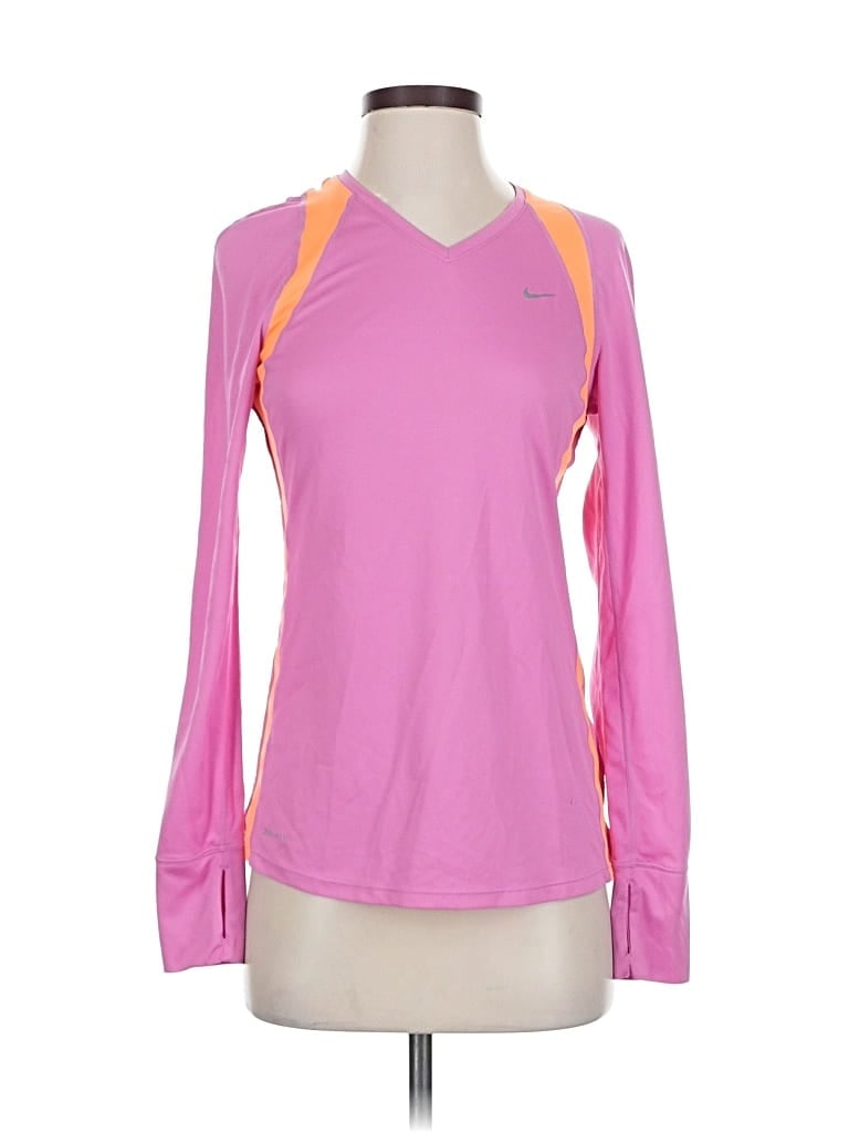 NIKE Pre-owned Long Sleeve T-shirt In Pink