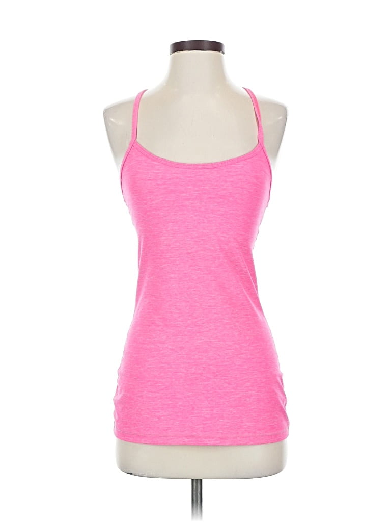 Pre-owned Lululemon Athletica Tank Top Pink Halter Neckline Tops