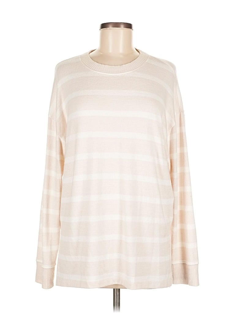 Pre-owned Abercrombie & Fitch Pullover Sweater In White