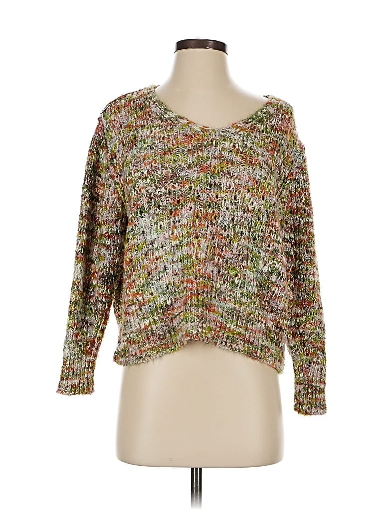 Pre-owned Chelsea & Theodore Pullover Sweater In Brown