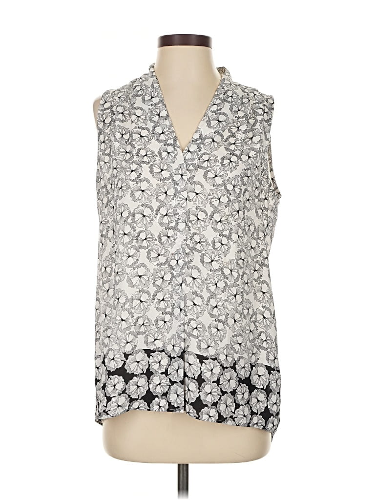 LAUNDRY BY SHELLI SEGAL Pre-owned Sleeveless Blouse In Silver