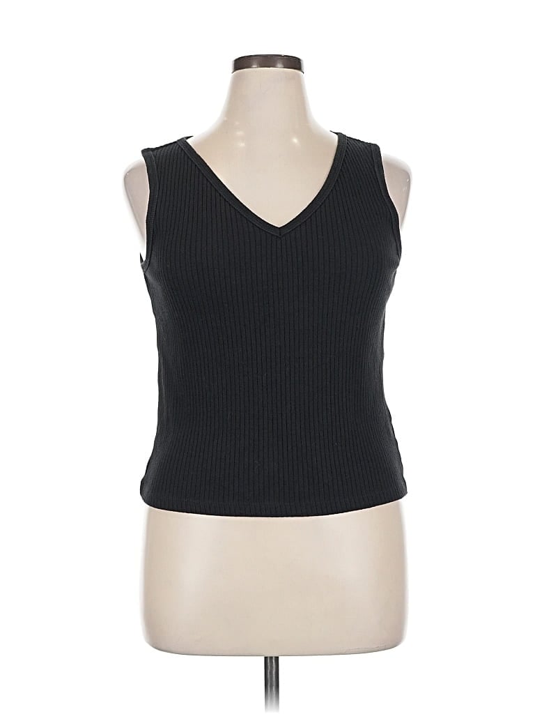 OLD NAVY Pre-owned Tank Top Black Plunge Neckline Tops