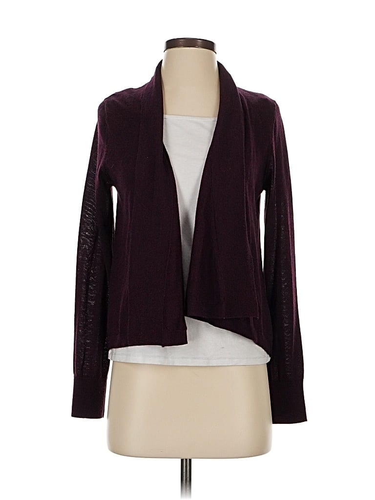 Pre-owned Ann Taylor Loft Cardigan Sweater In Burgundy