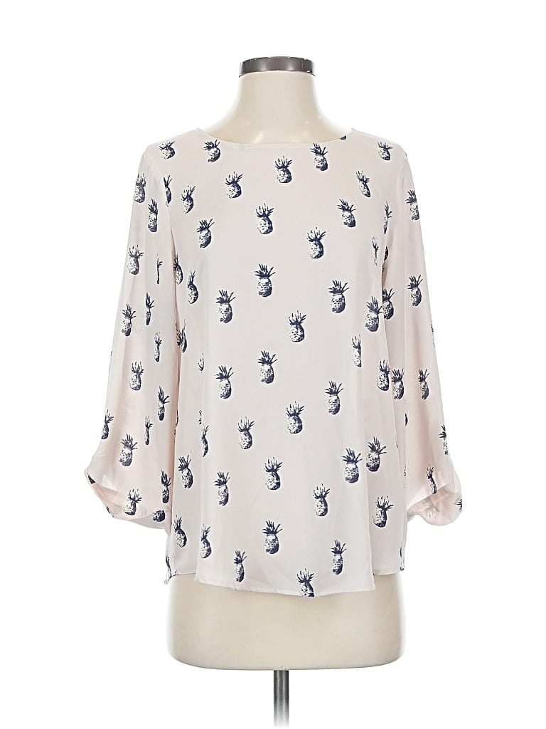 Pre-owned 41hawthorn 3/4 Sleeve Blouse In White