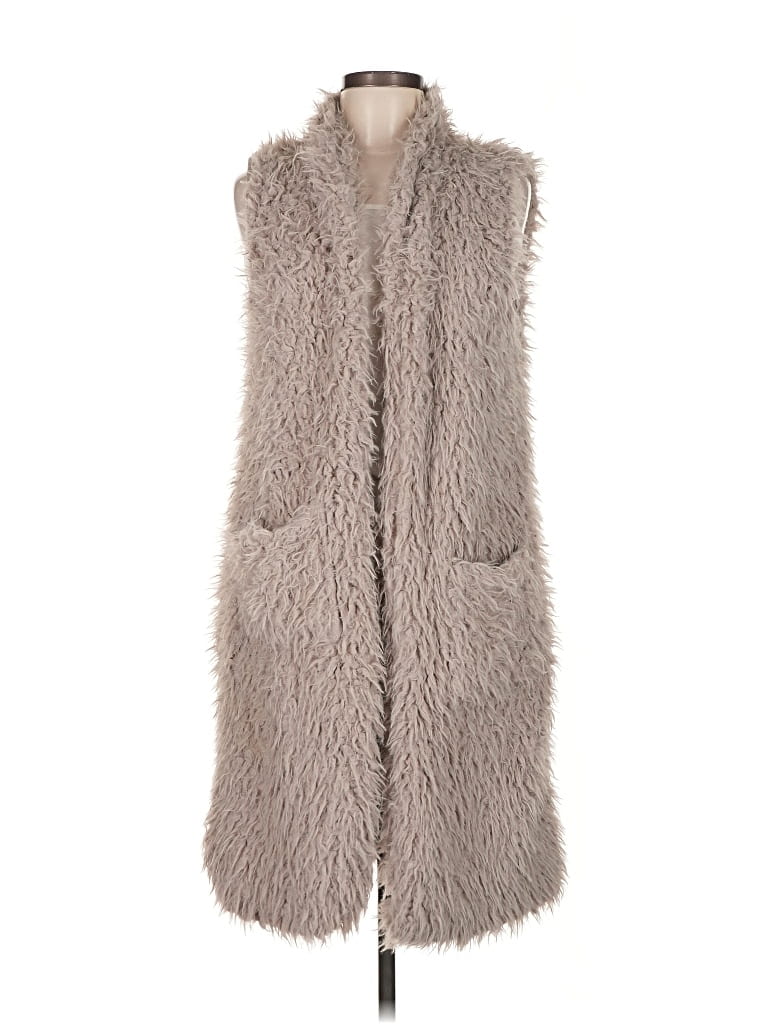 Pre-owned Ashley By 26 International Faux Fur Jacket In Brown