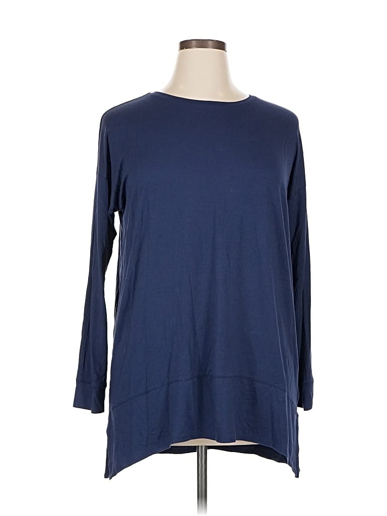 Pre-owned Inc International Concepts 3/4 Sleeve T-shirt In Blue