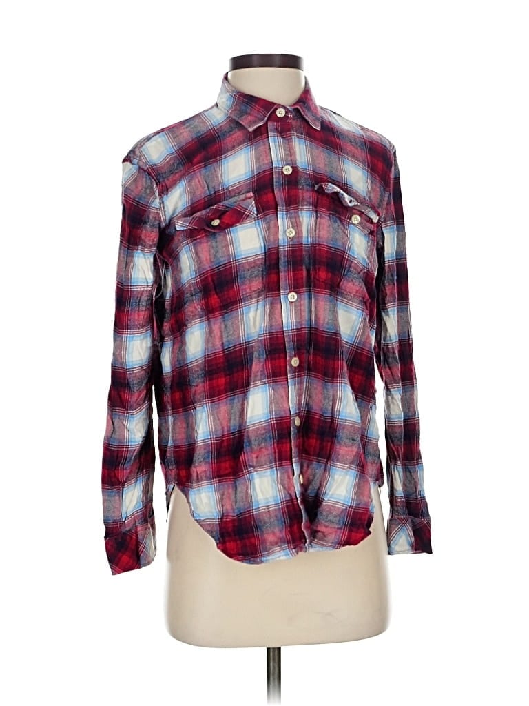 Pre-owned Pendleton Long Sleeve Button Down Shirt In Burgundy