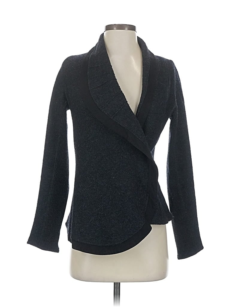 Pre-owned Guinevere Wool Cardigan Sweater In Black