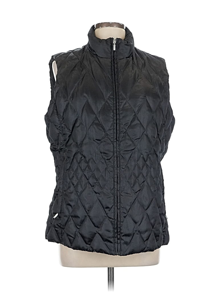 Pre-owned Lands' End Vest In Black