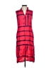 MAX 100% Rayon Plaid Red Casual Dress Size S - photo 1