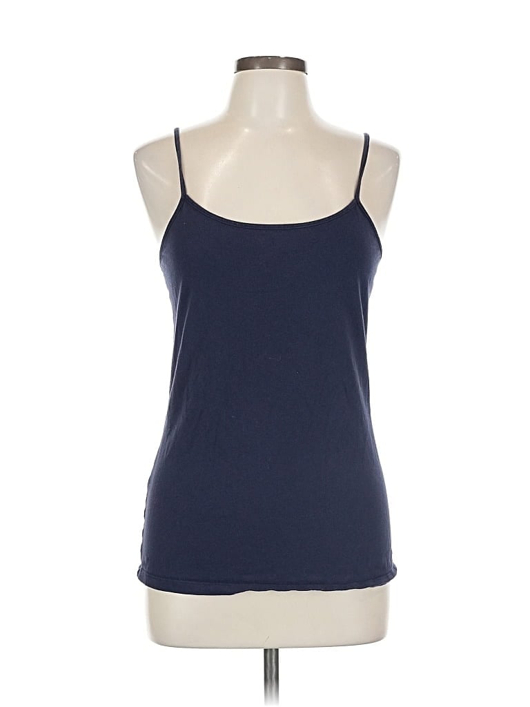 Pre-owned Time And Tru Tank Top Blue Halter Neckline Tops