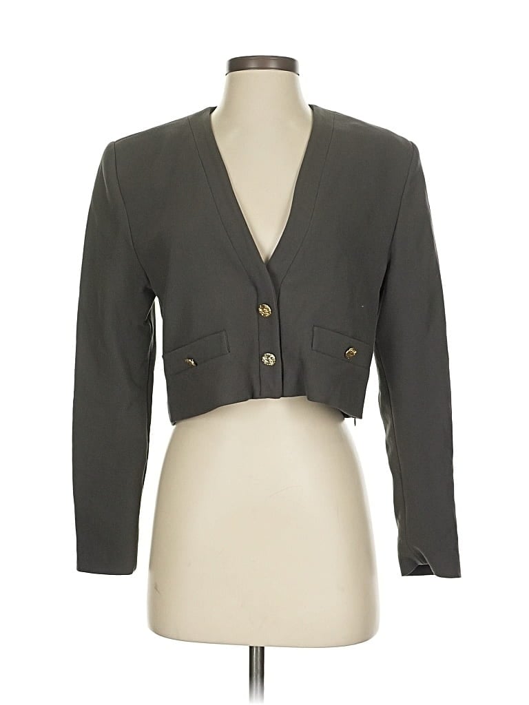 Pre-owned Zara Blazer Jacket In Gray
