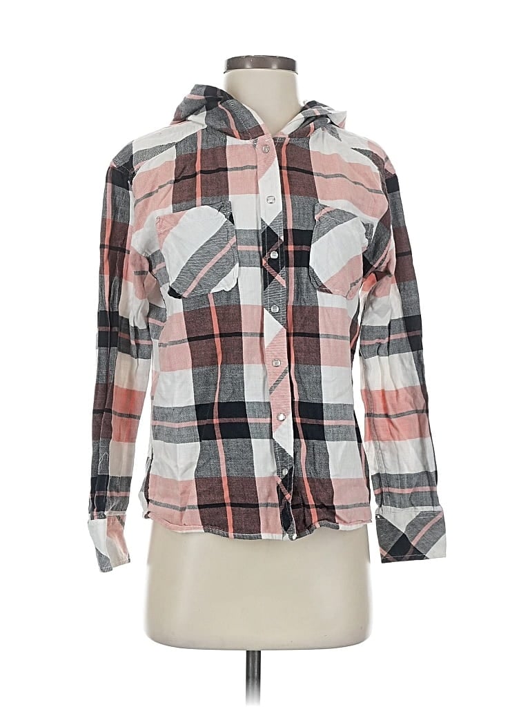 ROXY Pre-owned Long Sleeve Button Down Shirt In Pink