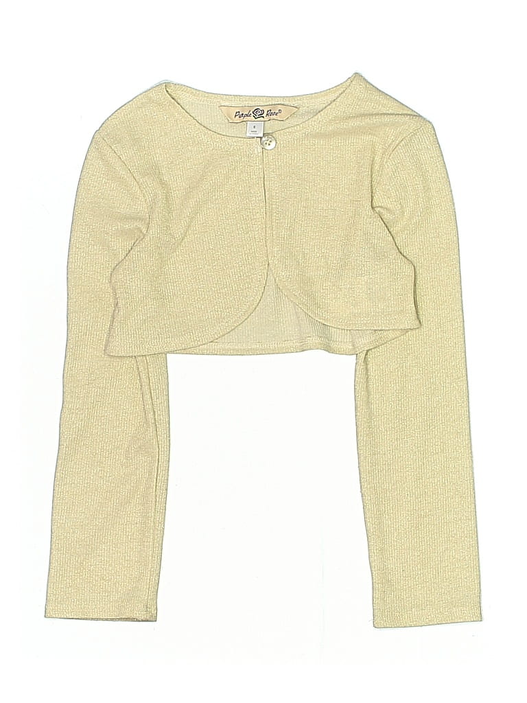 Click to view more detailed imagery on our partner's website Pre-owned Purple Rose Kids' Long Sleeve Top Yellow Keyhole Neckline Tops