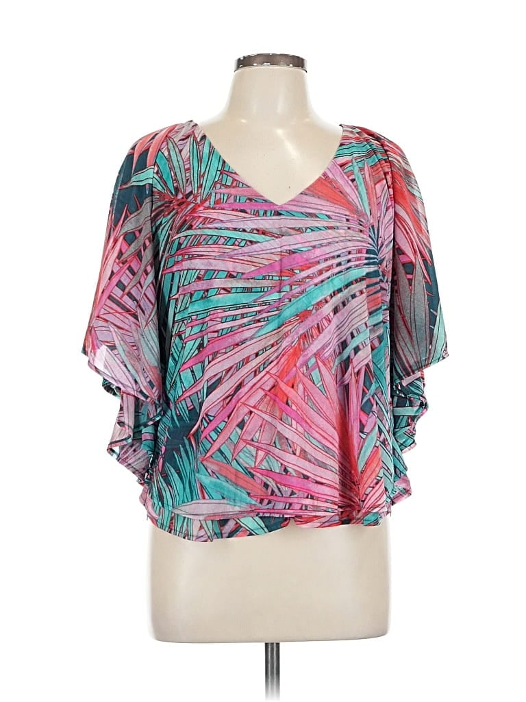 JLO BY JENNIFER LOPEZ Pre-owned Short Sleeve Blouse In Pink