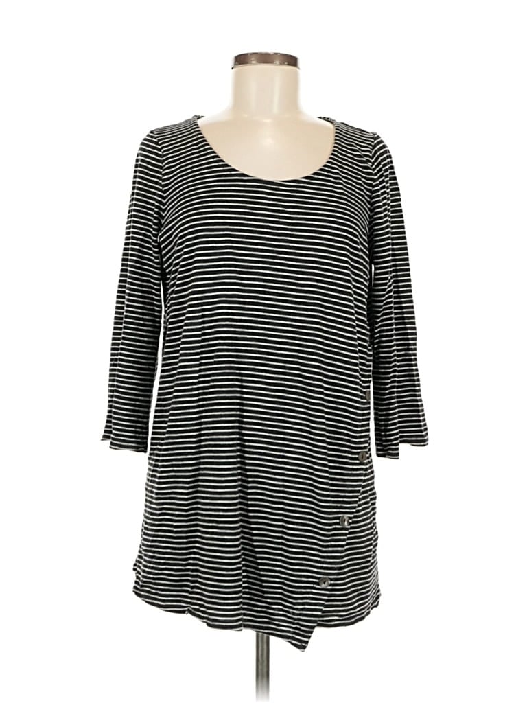 Pre-owned Purejill 3/4 Sleeve T-shirt In Black