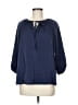 Mi ami 100% Polyester Blue 3/4 Sleeve Blouse Size M - photo 1