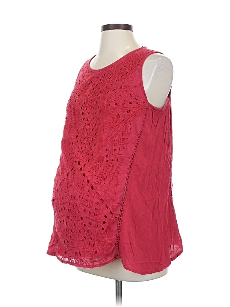 Pre-owned A Pea In The Pod Sleeveless Blouse In Red